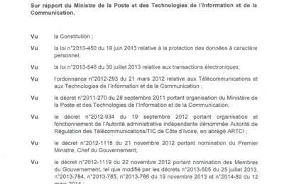 DECRET N°2014-106 DU 12 MARS 2014 FIXANT LES CONDITIONS D'ETABLISSEMENT ET DE CONSERVATION DE L'ECRIT ET DE LA SIGNATURE SOUS FORME ELECTRONIQUE